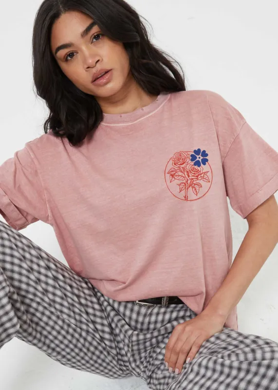 Love Thyself Dusty Pink Boyfriend Tee sold by Girl Dangerous