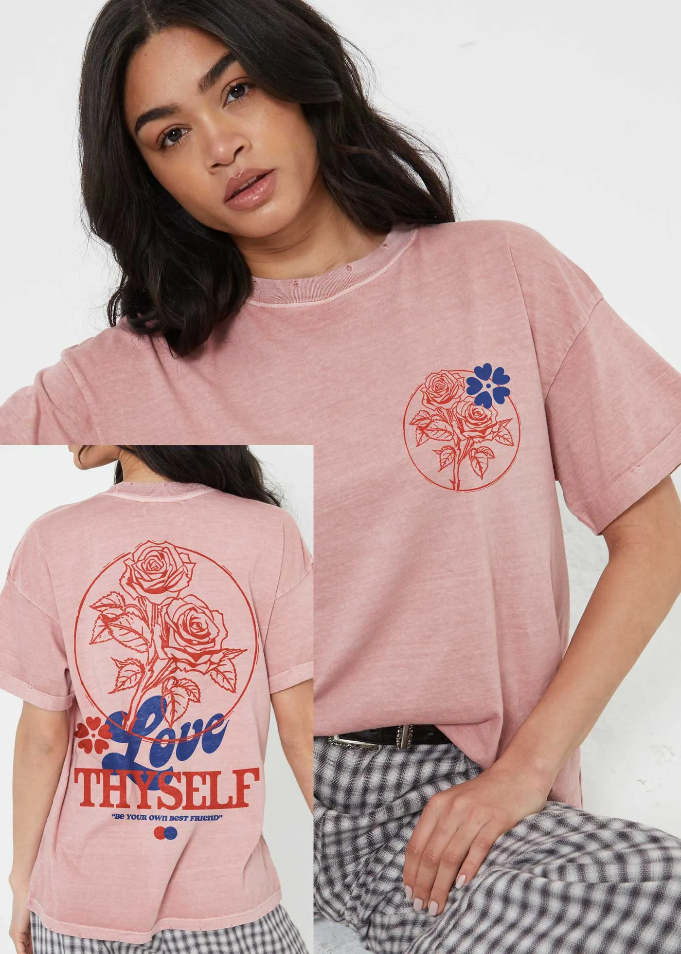 Love Thyself Dusty Pink Boyfriend Tee sold by Girl Dangerous product image thumbnail 2
