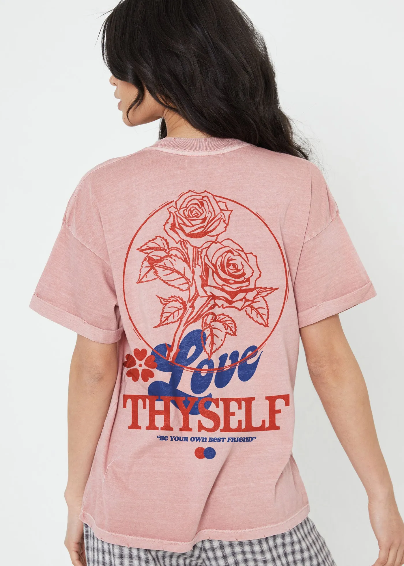 Love Thyself Dusty Pink Boyfriend Tee sold by Girl Dangerous product image thumbnail 3