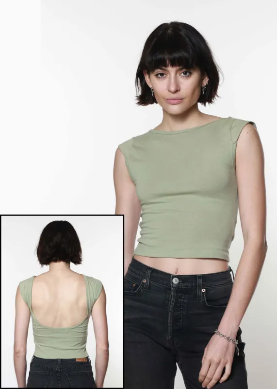 Pistachio Backless Tee sold by Girl Dangerous