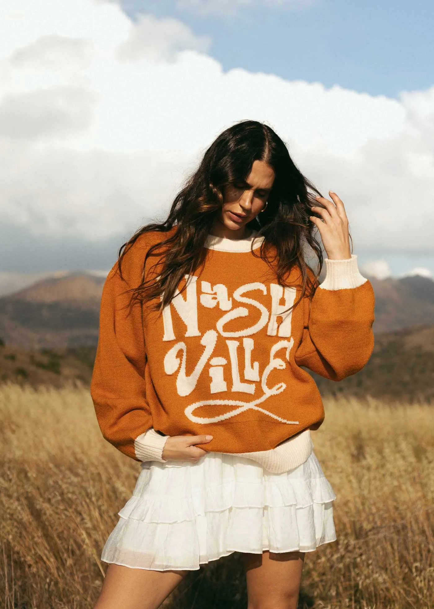 Nashville Terracotta Oversized Sweater sold by Girl Dangerous product image thumbnail 2
