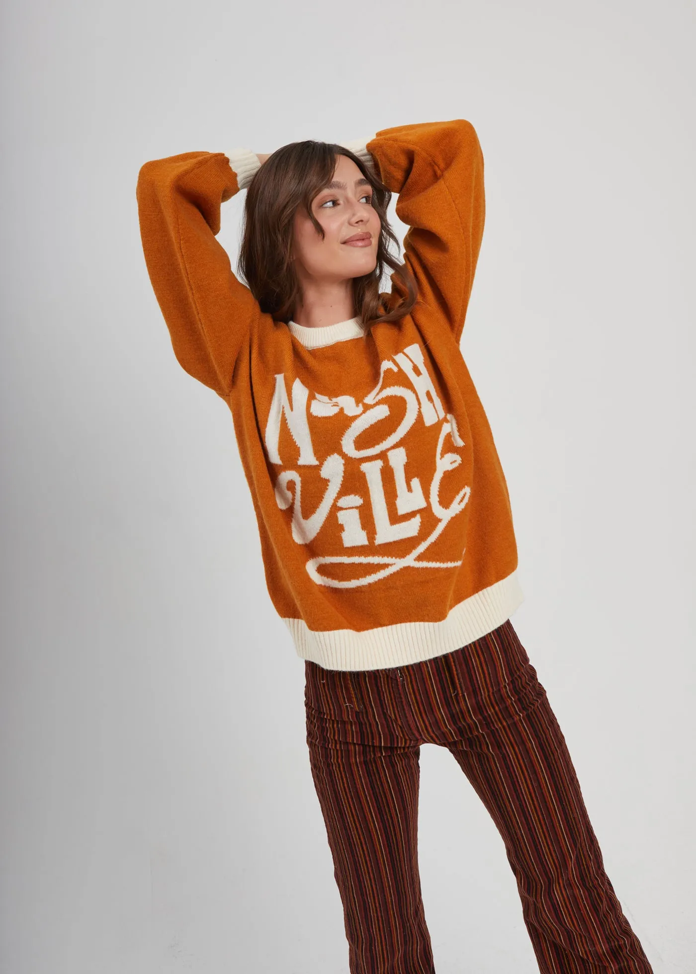 Nashville Terracotta Oversized Sweater sold by Girl Dangerous product image thumbnail 4