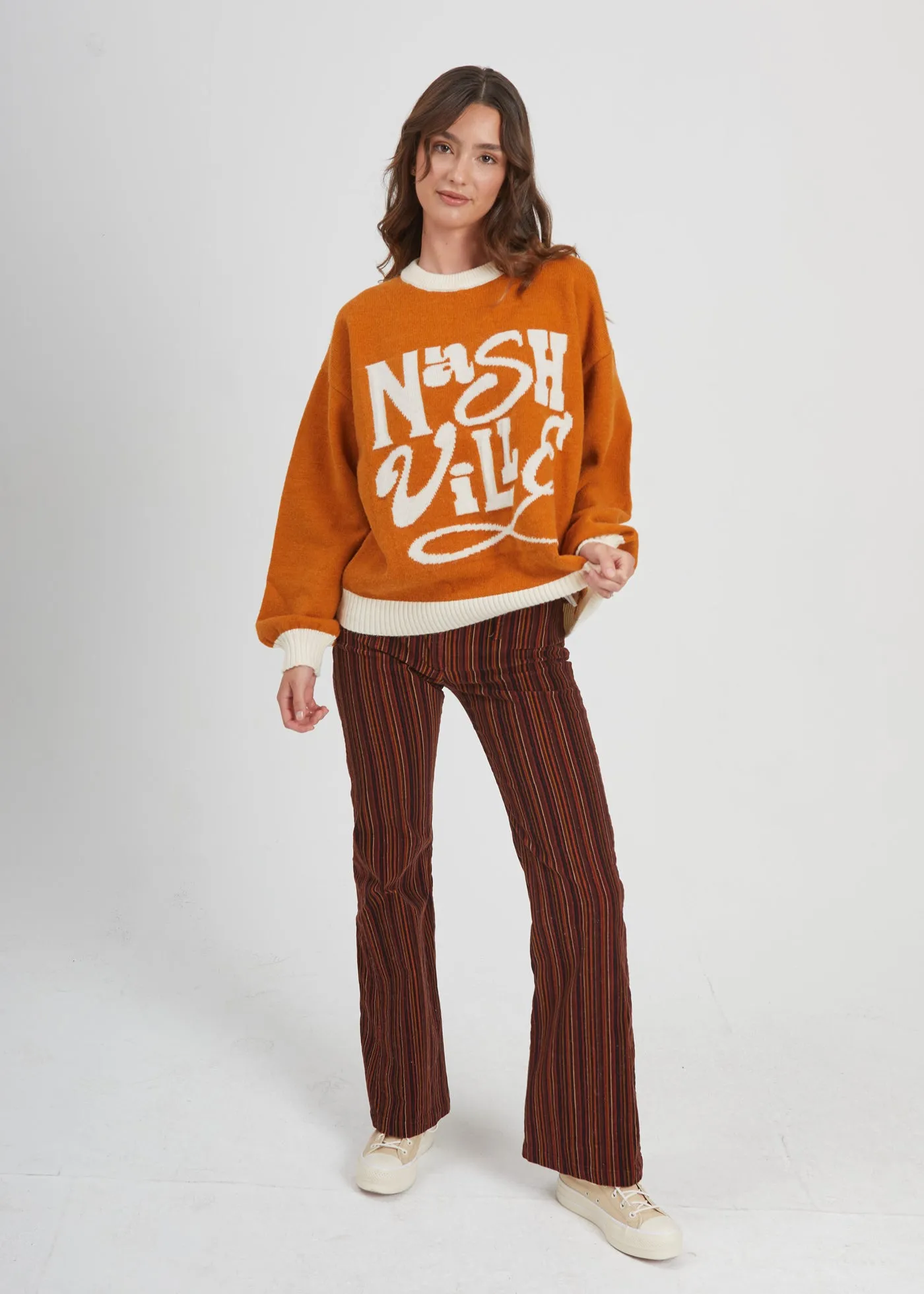 Nashville Terracotta Oversized Sweater sold by Girl Dangerous product image thumbnail 3