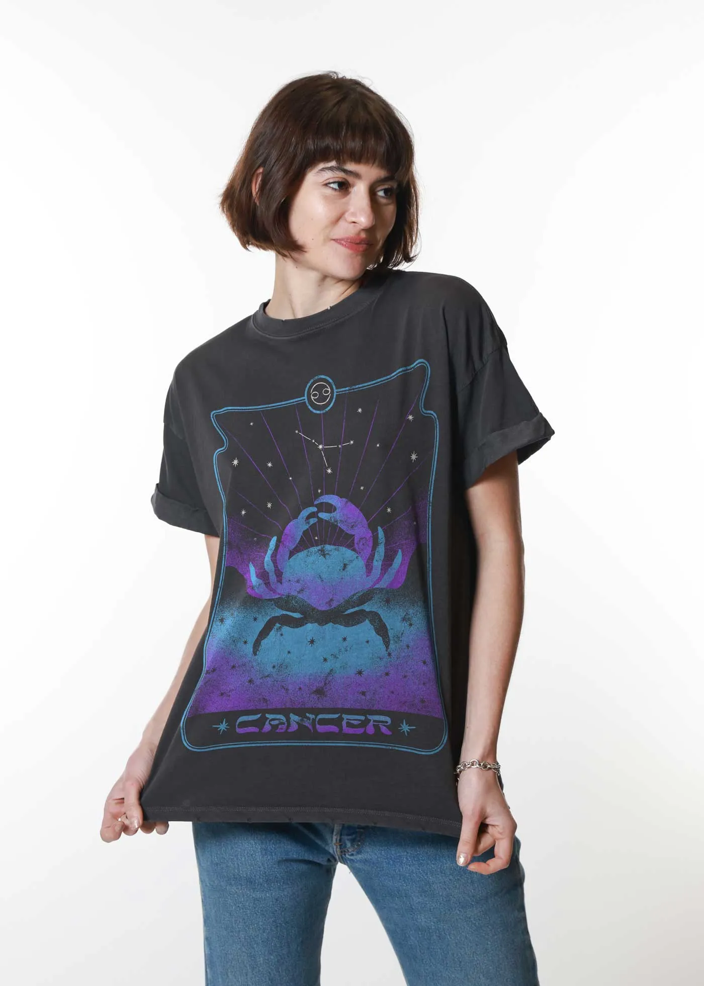 Cancer Card Black Boyfriend Tee sold by Girl Dangerous