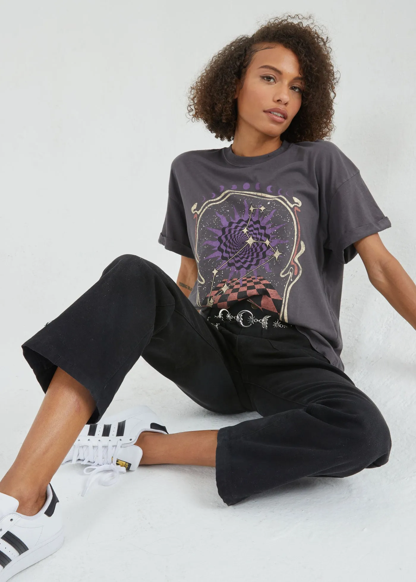 Leo Band Black Boyfriend Tee sold by Girl Dangerous product image thumbnail 3