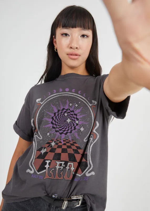 Leo Band Black Boyfriend Tee sold by Girl Dangerous