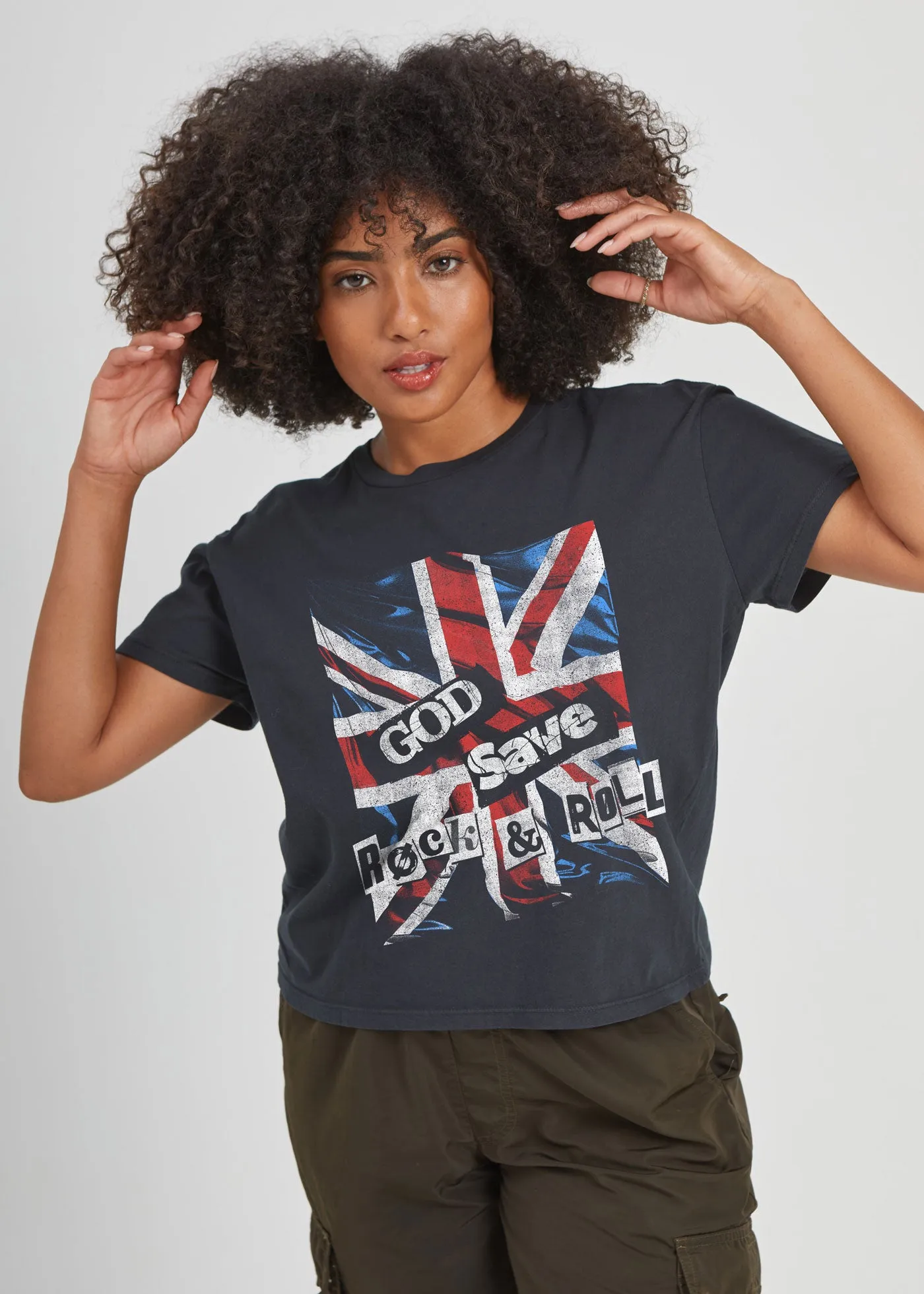 God Save Rock & Roll Faded Black Classic Tee sold by Girl Dangerous