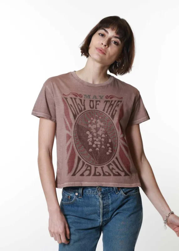 May Lily of the Valley Psychedelic Mauve Classic Tee sold by Girl Dangerous