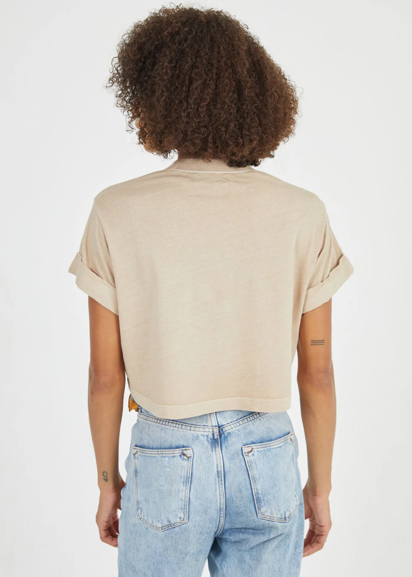 Heart & Soul Sand Cropped Boyfriend Tee sold by Girl Dangerous product image thumbnail 3