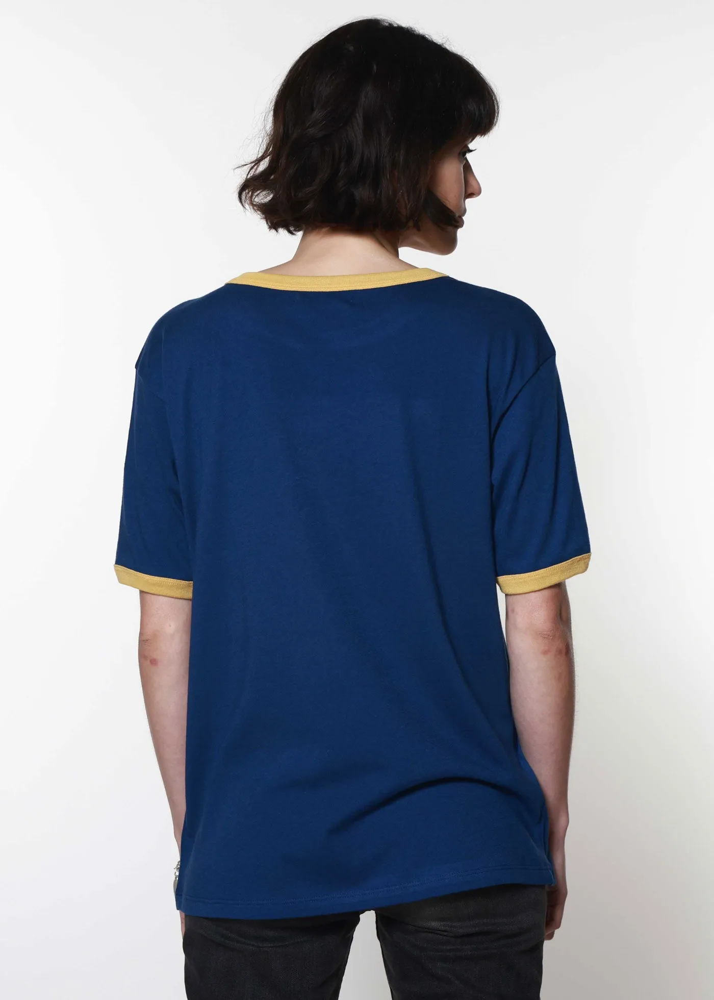 Vintage Babes Club Cobalt with Mustard Ringer Tee sold by Girl Dangerous product image thumbnail 2