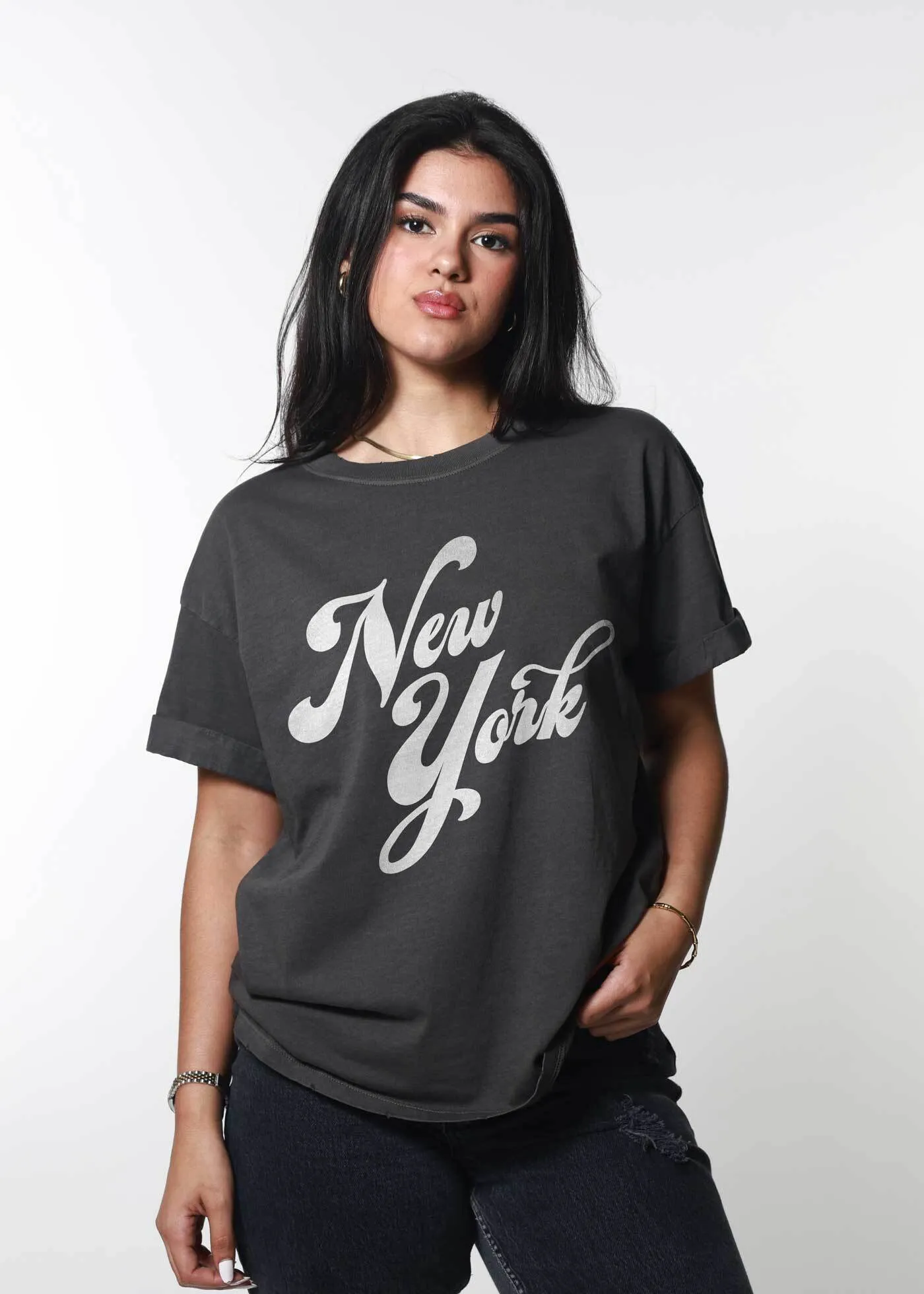 New York Black Boyfriend Tee sold by Girl Dangerous product image thumbnail 2