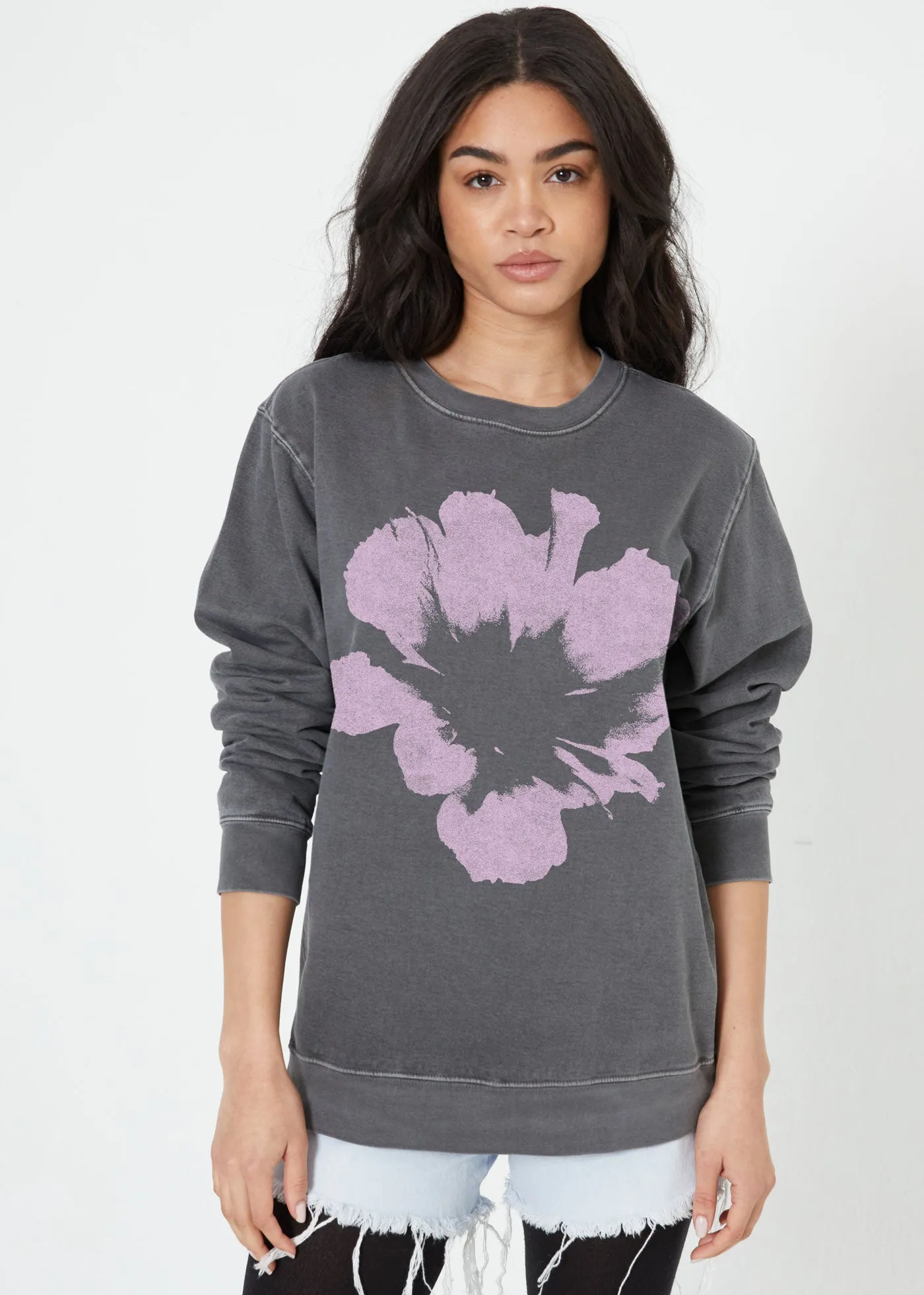 Bloom Black Oversized Crewneck sold by Girl Dangerous