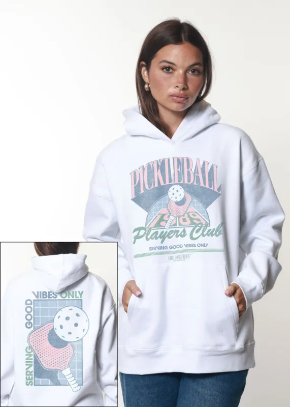 Pickleball Players Club White Oversized Hoodie sold by Girl Dangerous