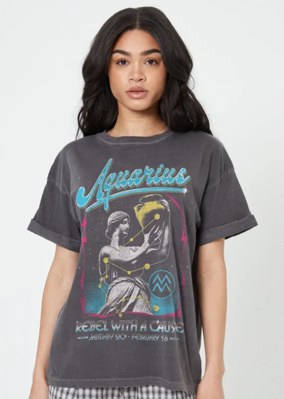 Aquarius Reunion Tour Vintage Black Boyfriend Tee sold by Girl Dangerous