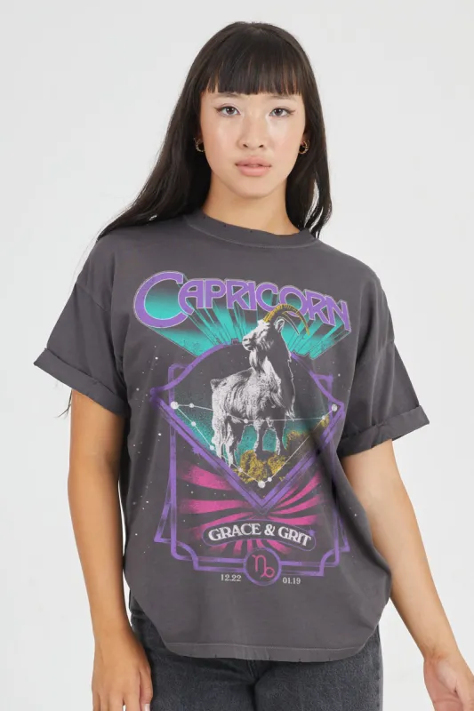 Capricorn Reunion Tour Vintage Black Boyfriend Tee sold by Girl Dangerous