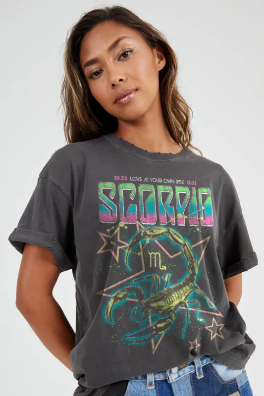 Scorpio Reunion Tour Vintage Black Boyfriend Tee sold by Girl Dangerous