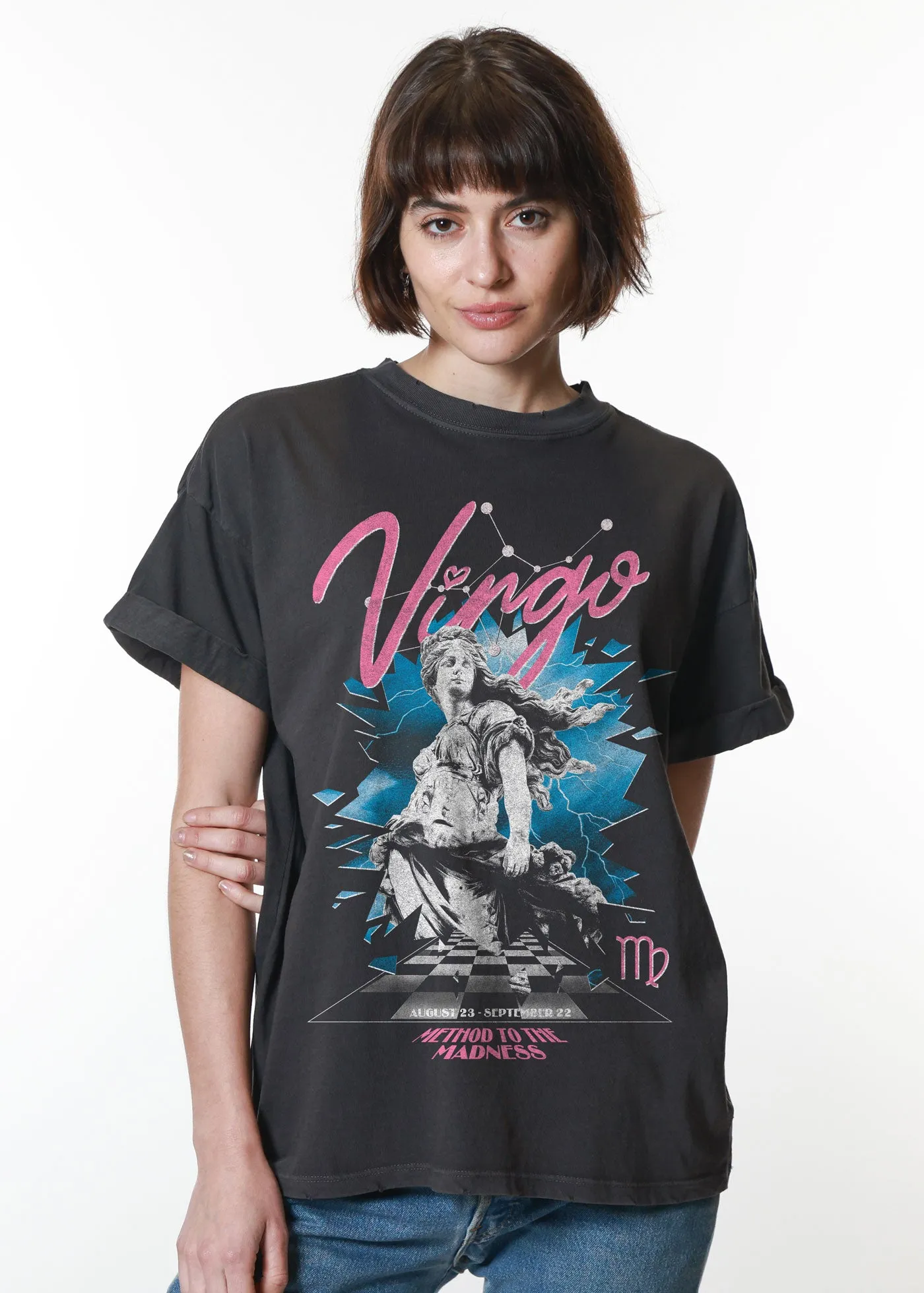 Virgo Reunion Tour Vintage Black Boyfriend Tee sold by Girl Dangerous