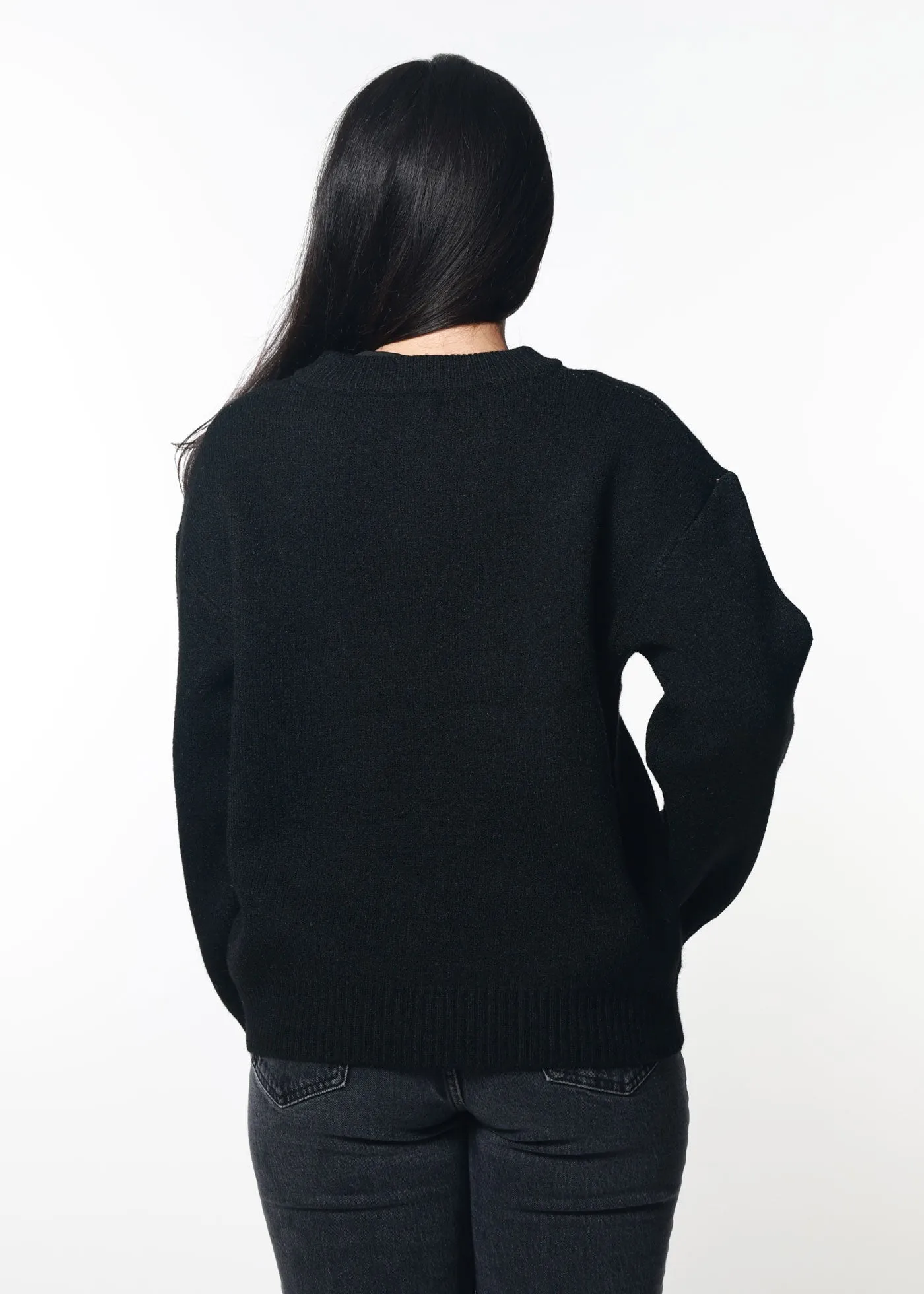Bow Black Oversized Sweater sold by Girl Dangerous product image thumbnail 2
