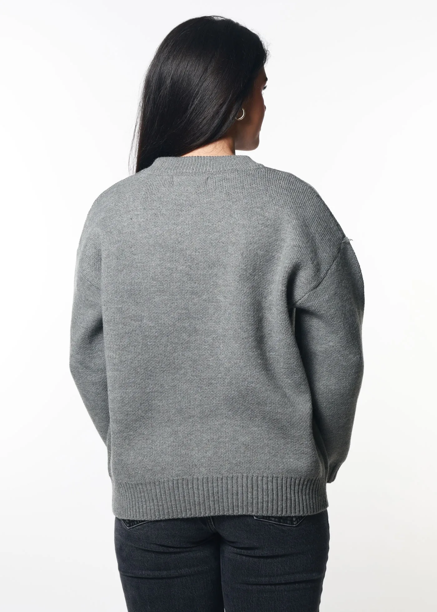 Rose Charcoal Oversized Sweater sold by Girl Dangerous product image thumbnail 2