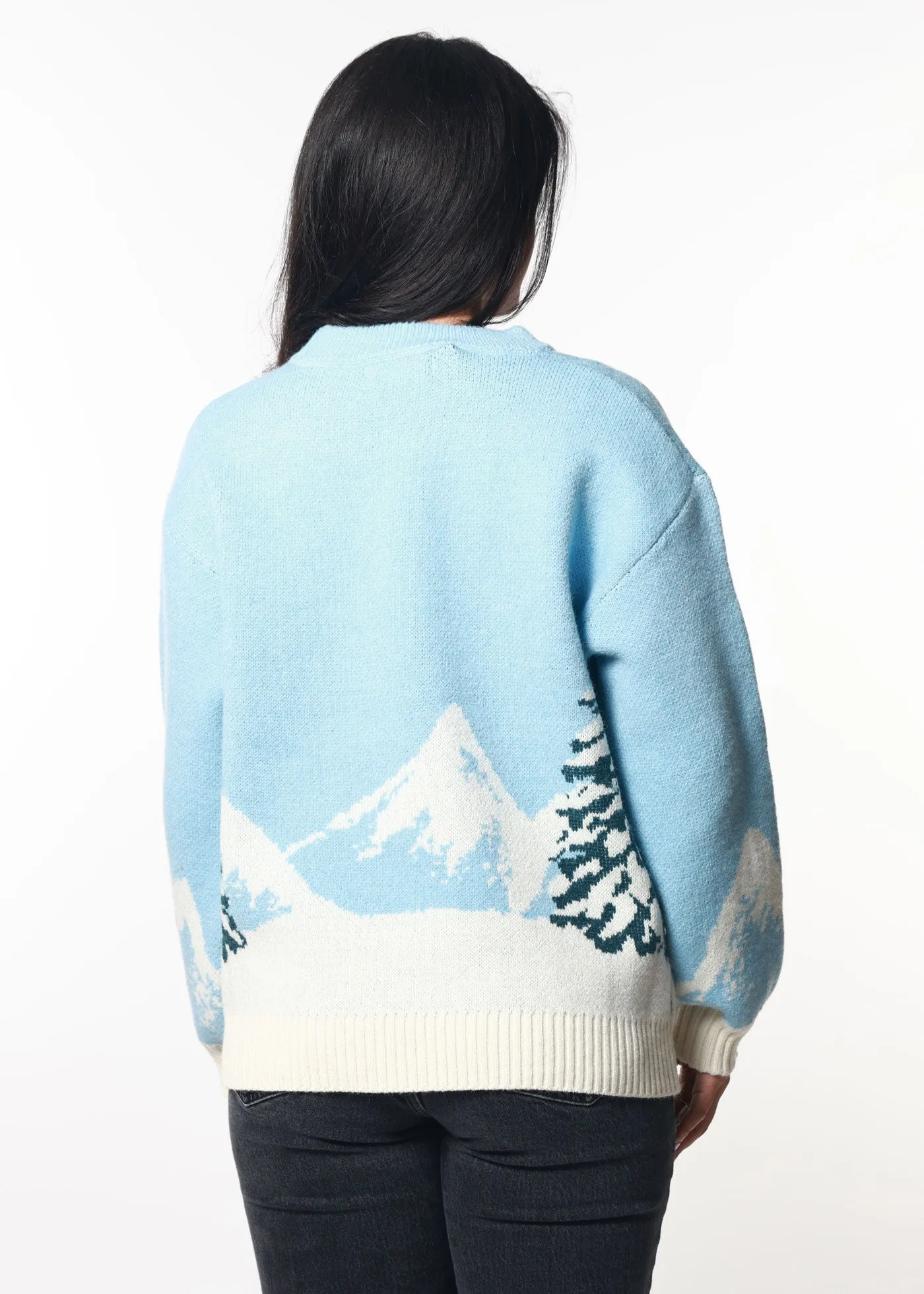 Alpine Club Light Blue Oversized Sweater sold by Girl Dangerous product image thumbnail 2
