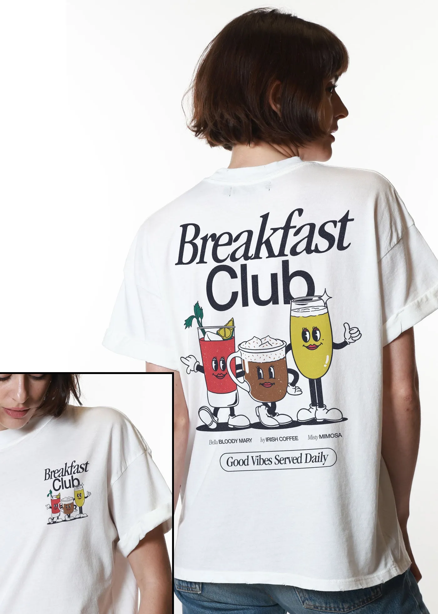 Breakfast Club Vintage White Boyfriend Tee sold by Girl Dangerous