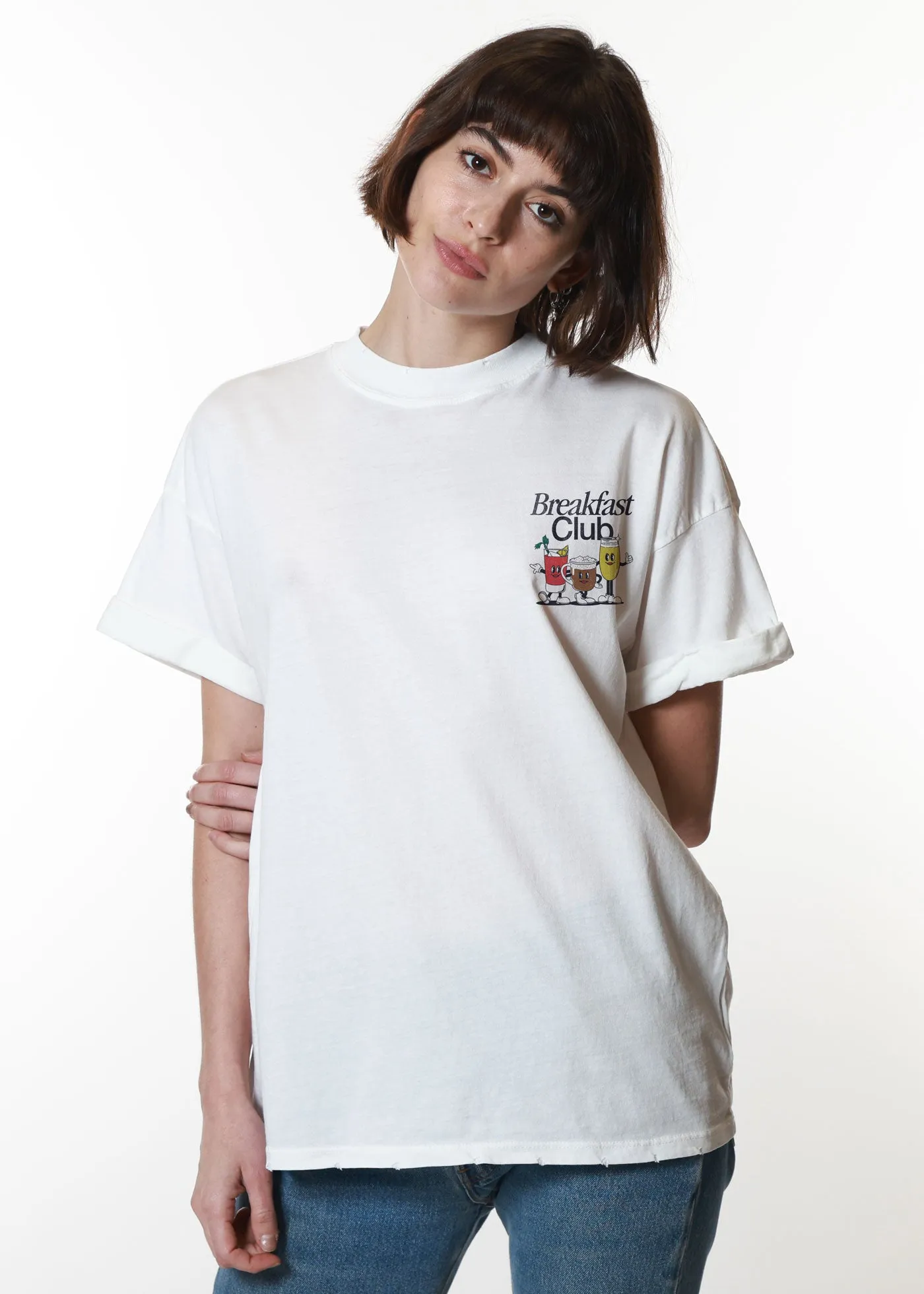 Breakfast Club Vintage White Boyfriend Tee sold by Girl Dangerous product image thumbnail 3