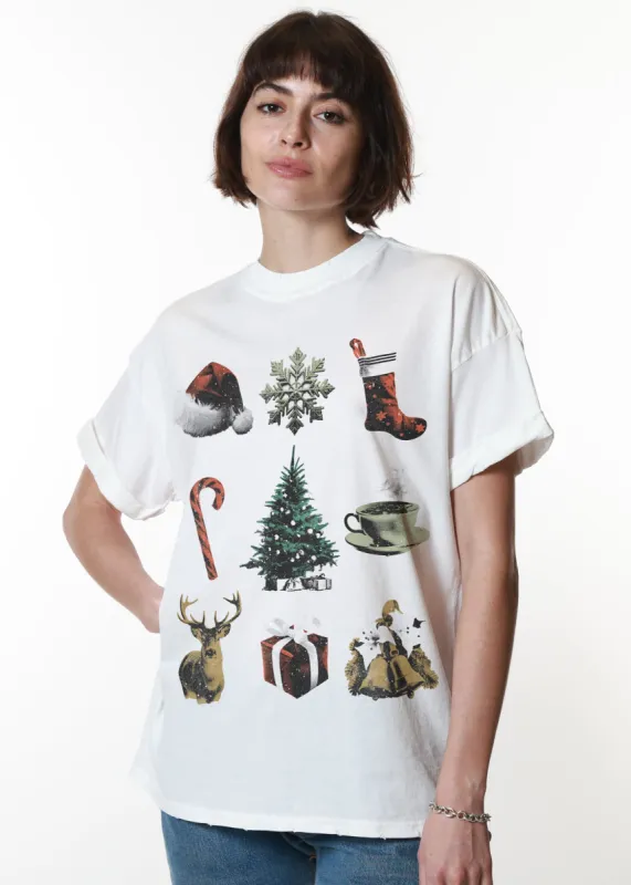 Holiday Vintage White Boyfriend SS sold by Girl Dangerous