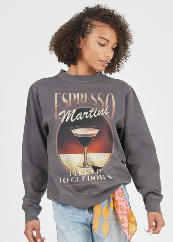 Espresso Martini Vintage Black Oversized Crewneck sold by Girl Dangerous