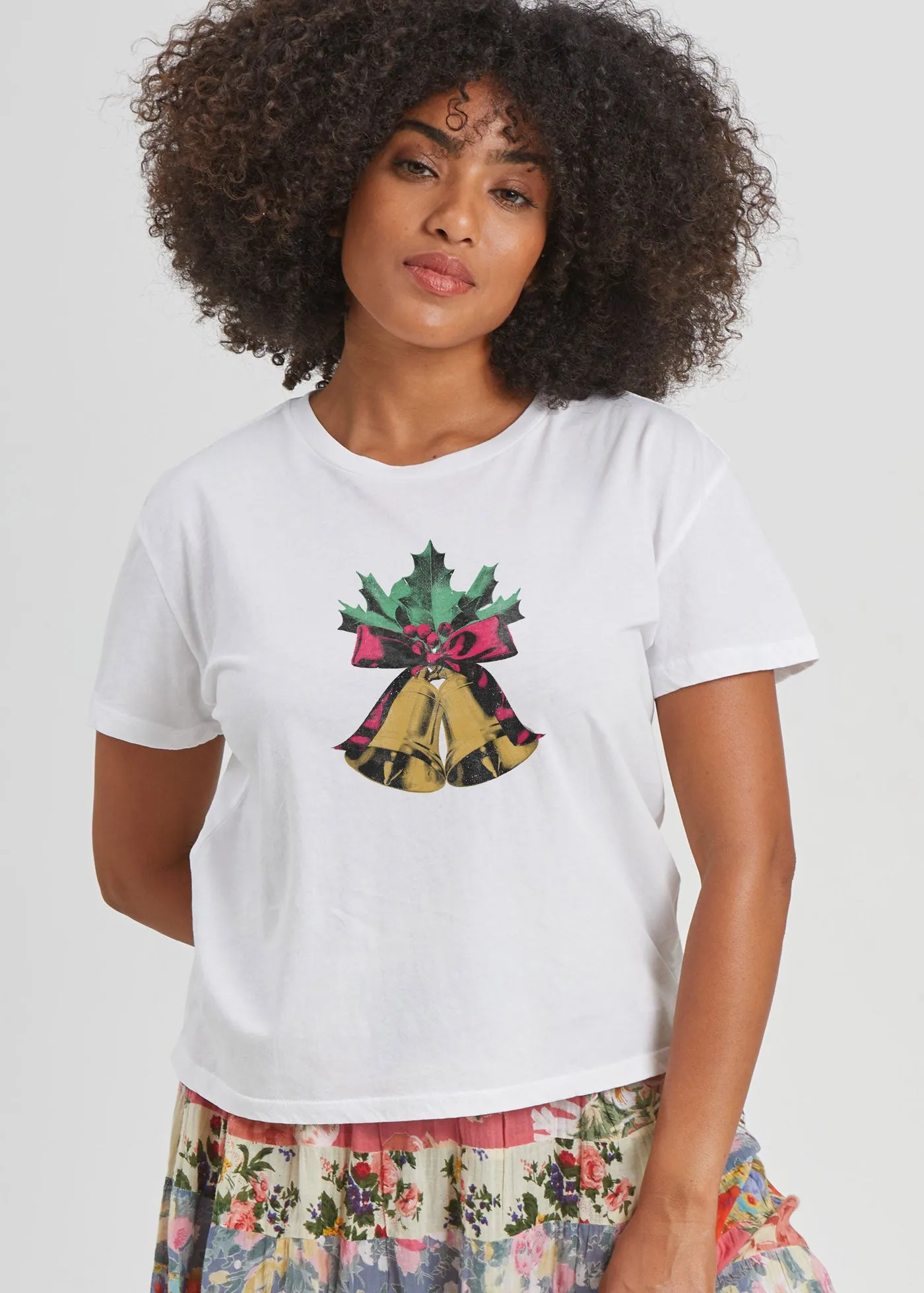Bells & Holly Vintage White Classic Tee sold by Girl Dangerous
