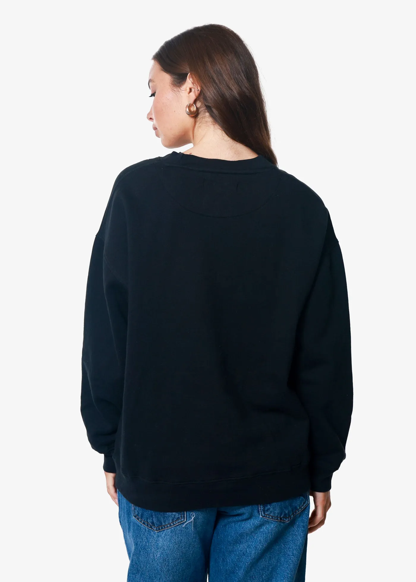 Starstruck Oversized Black Crewneck Sweatshirt sold by Girl Dangerous product image thumbnail 2