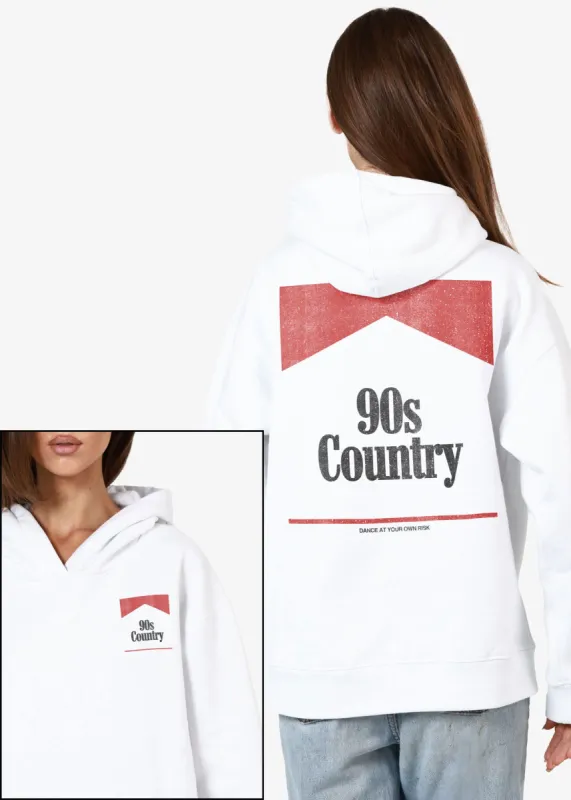 90's Country Oversized White Hoodie sold by Girl Dangerous