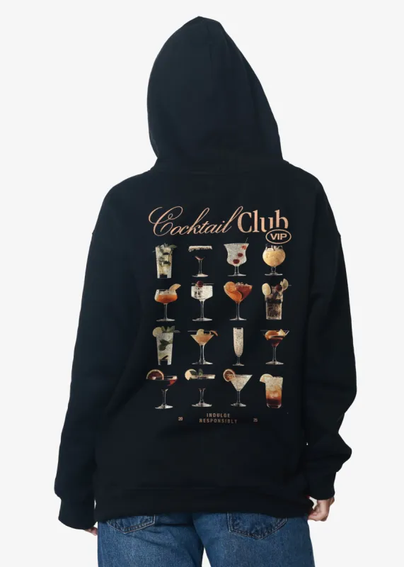 Cocktail Club Oversized Black Hoodie sold by Girl Dangerous