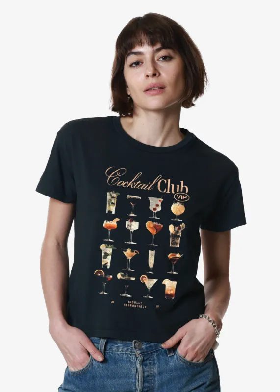 Cocktail Club Faded Black Classic Tee sold by Girl Dangerous