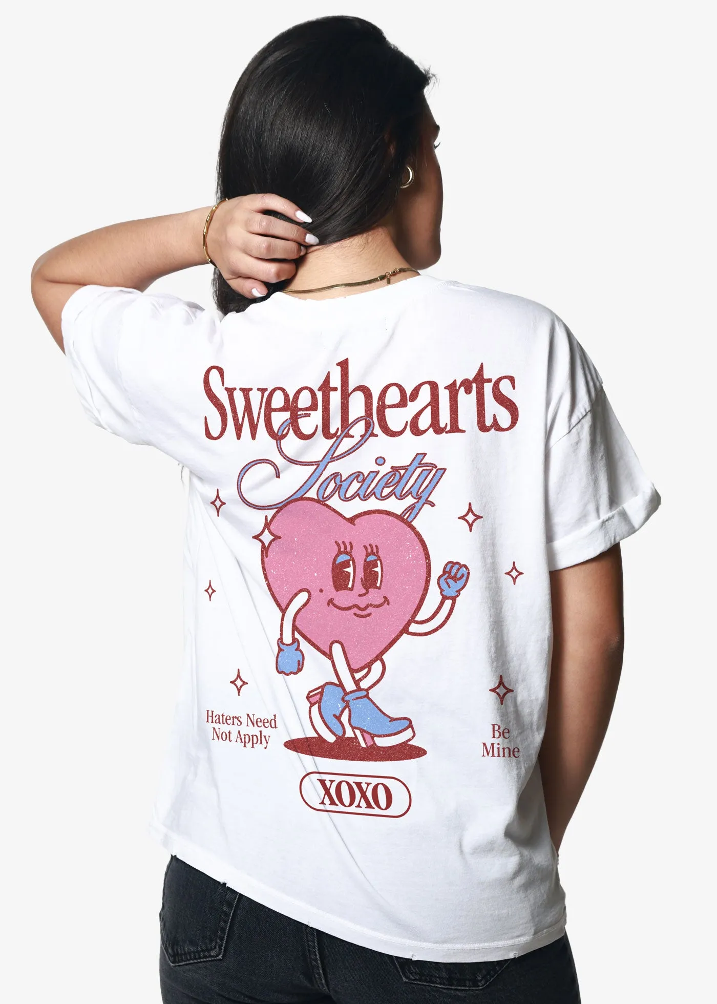 Sweetheart Society Vintage White Boyfriend SS sold by Girl Dangerous