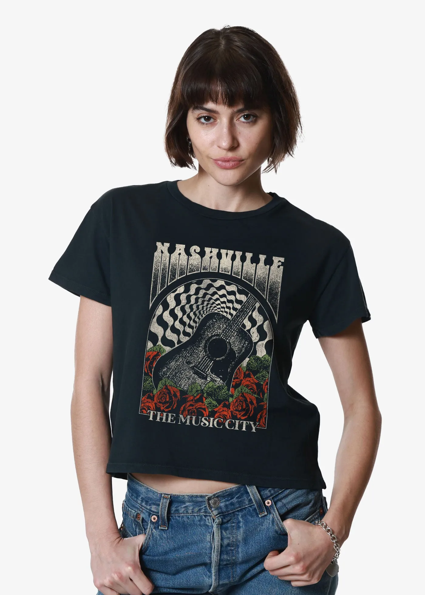 Nashville Faded Black Classic Tee sold by Girl Dangerous