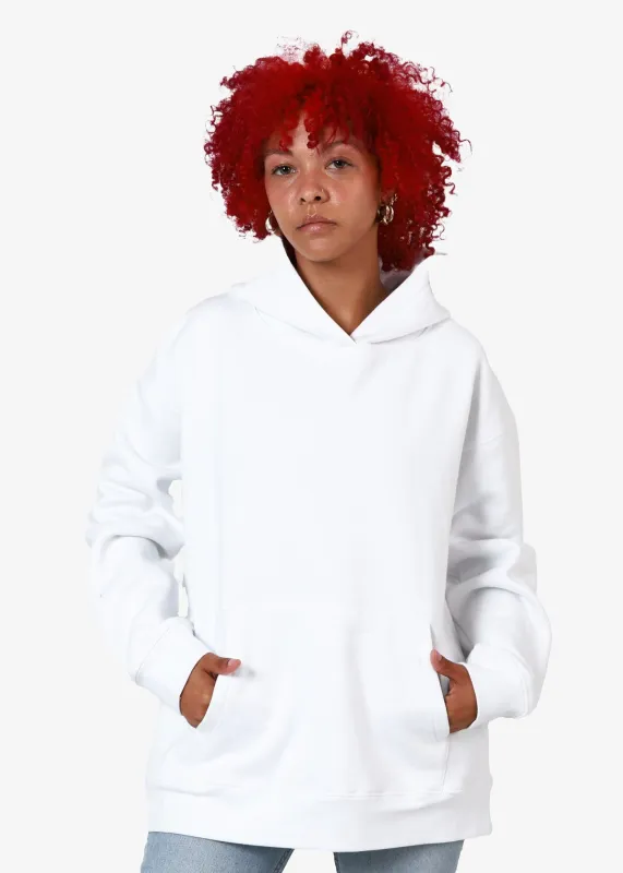 White Oversized Hoodie sold by Girl Dangerous