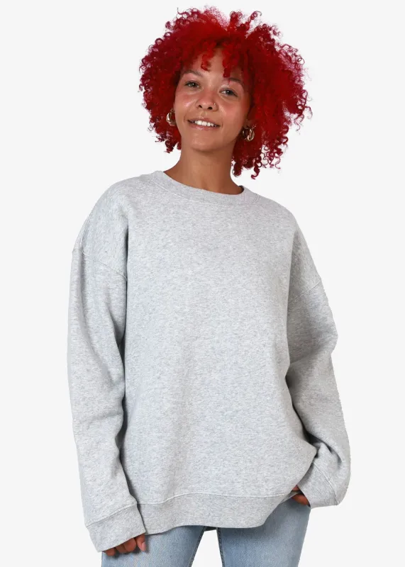 Heather Grey Oversized Crewneck Sweatshirt sold by Girl Dangerous