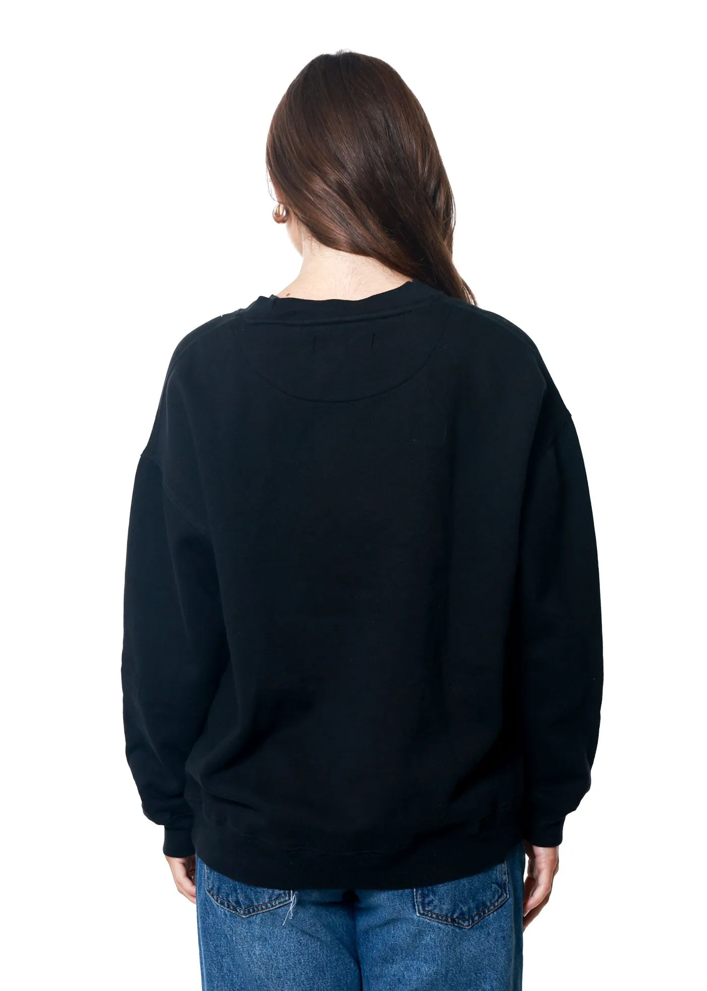 Black Oversized Crewneck Sweatshirt sold by Girl Dangerous product image thumbnail 2
