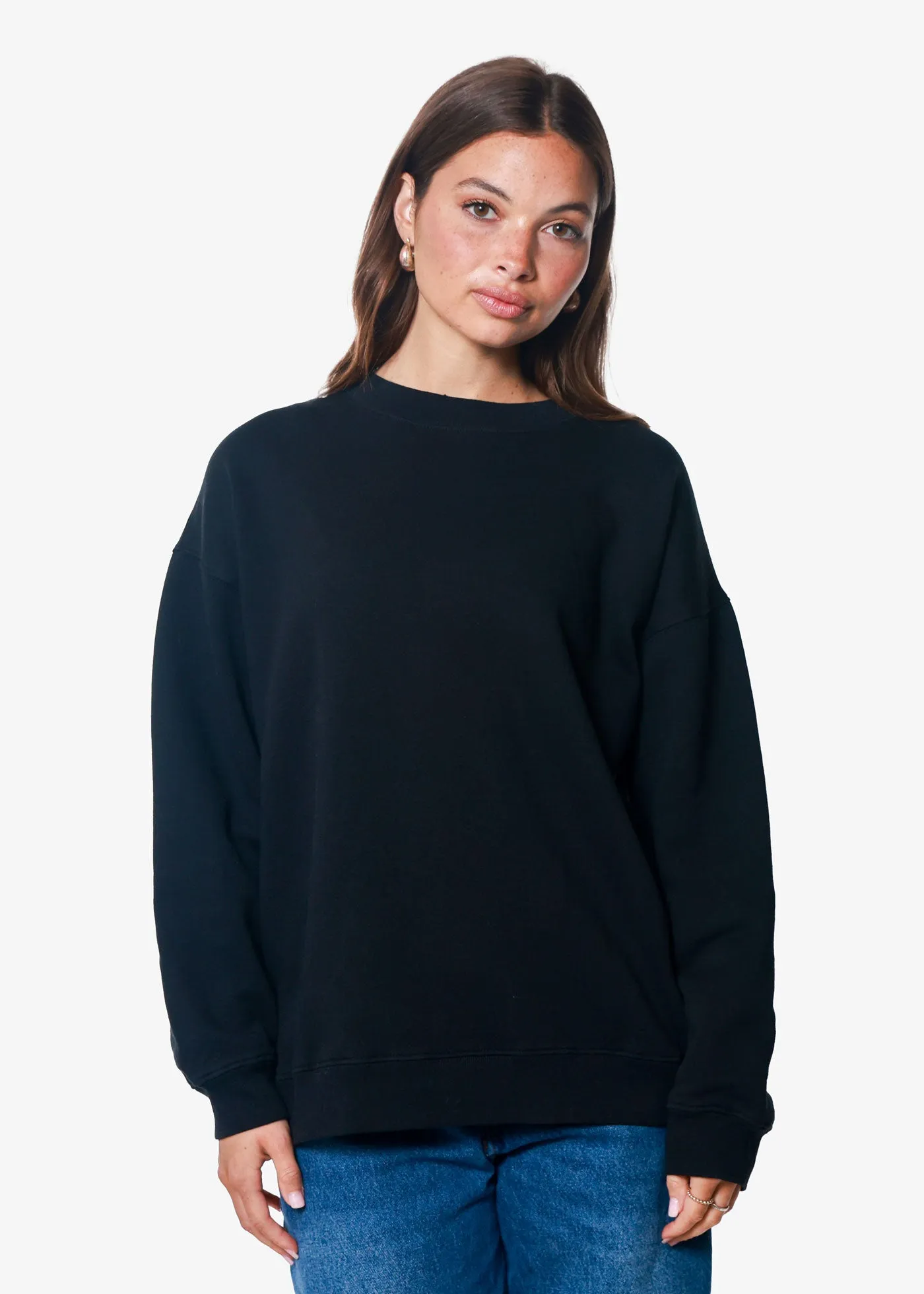 Black Oversized Crewneck Sweatshirt sold by Girl Dangerous