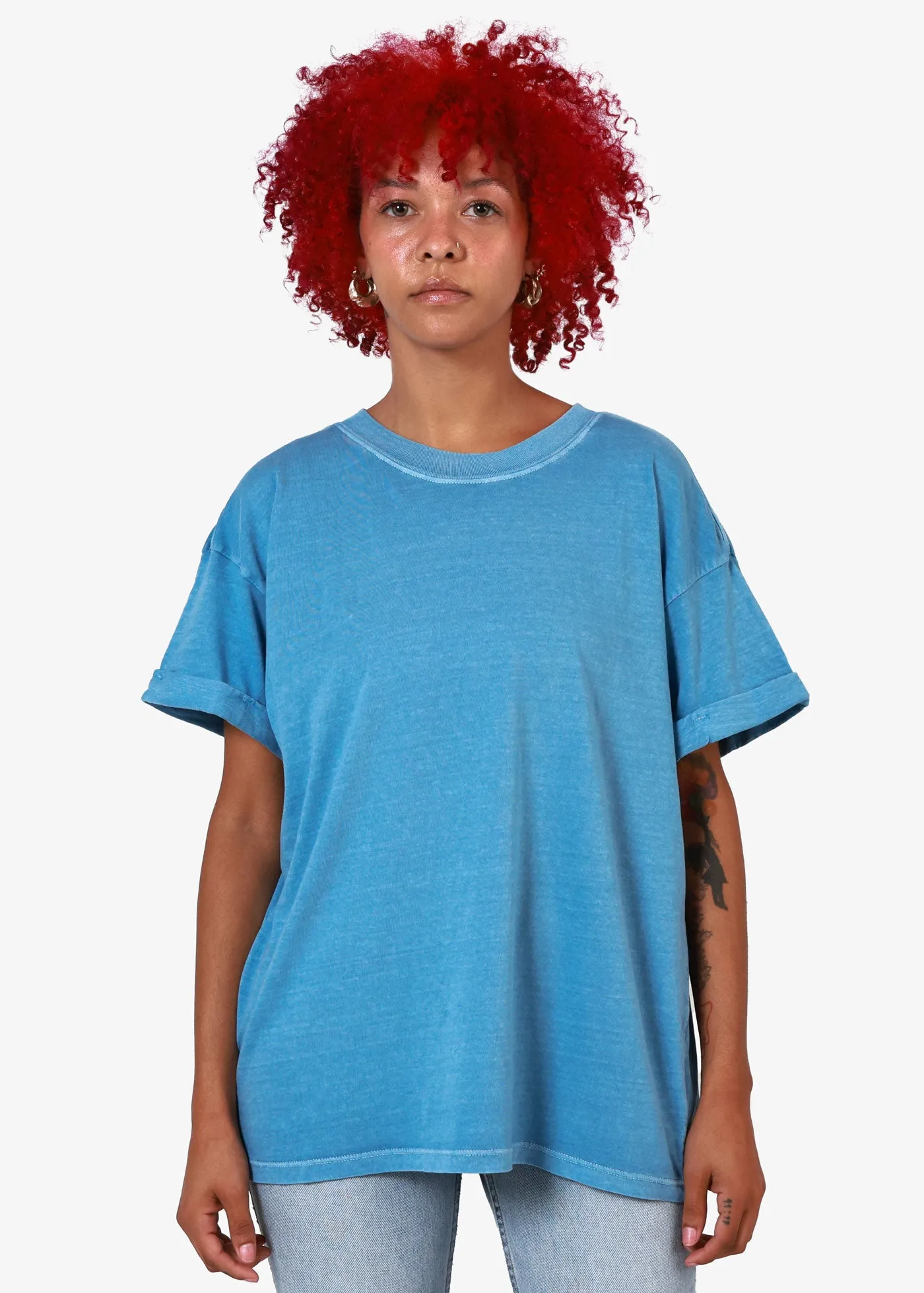 Denim Blue Boyfriend Tee sold by Girl Dangerous