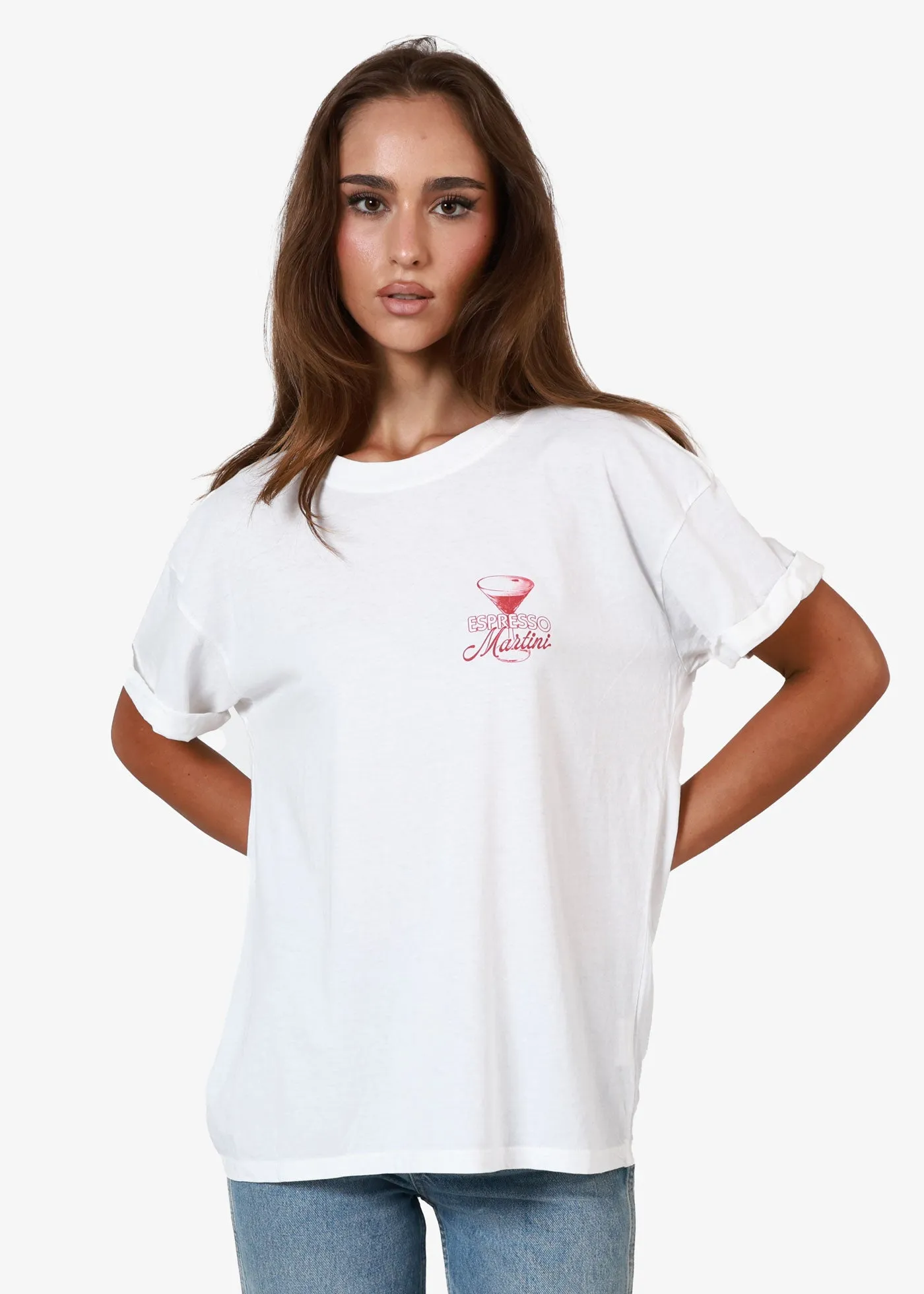 Espresso Martini Vintage White Boyfriend Tee sold by Girl Dangerous