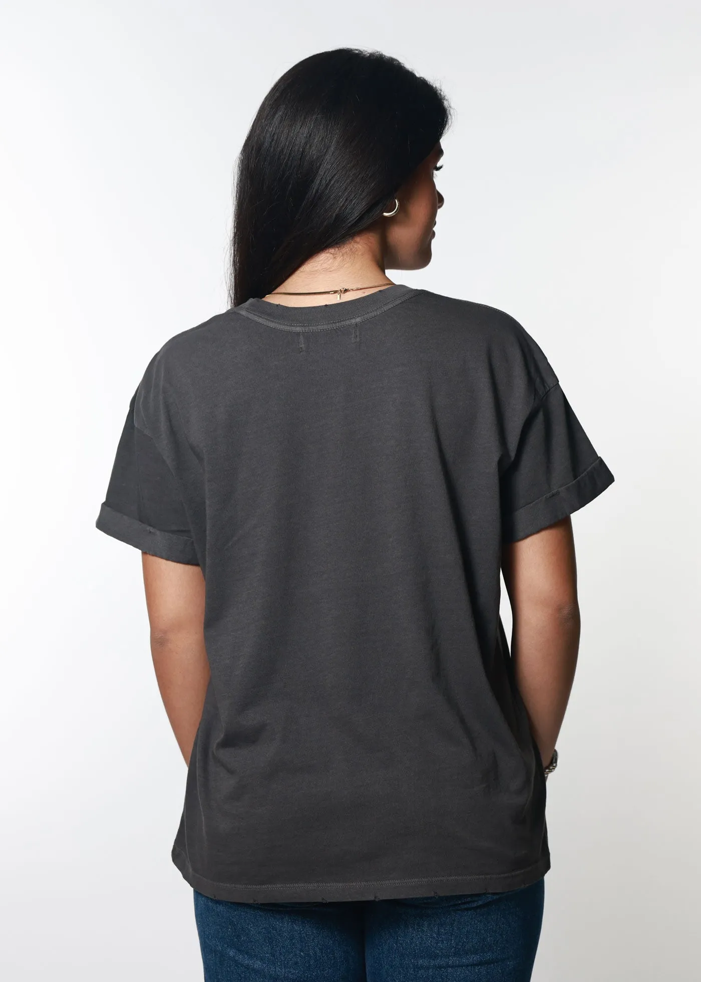 Flower Market Vintage Black Boyfriend Tee sold by Girl Dangerous product image thumbnail 2