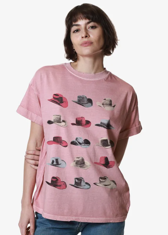 Cowboy Dusty Pink Boyfriend Tee sold by Girl Dangerous