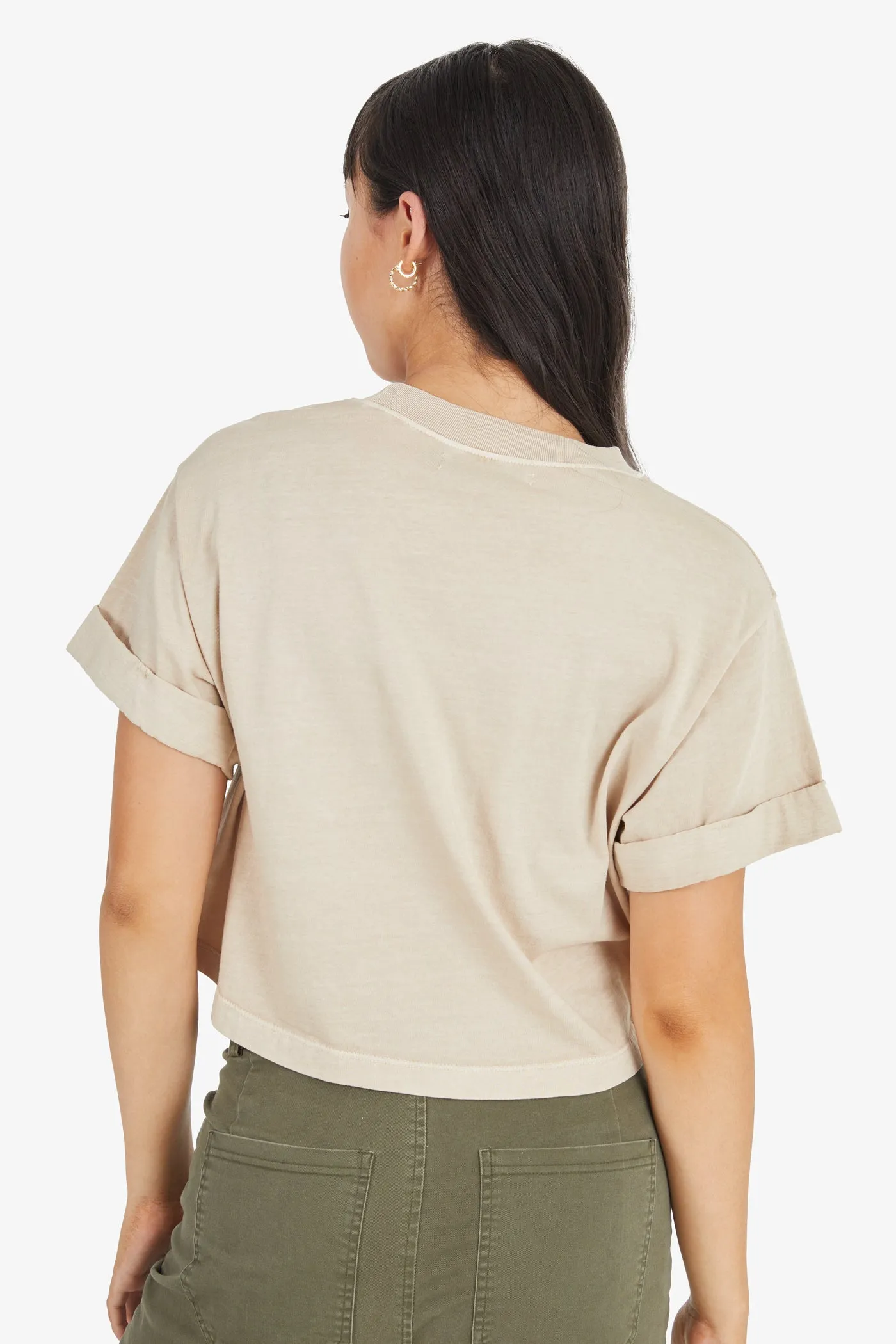 Desert Darlin Sand Cropped Boyfriend Tee sold by Girl Dangerous product image thumbnail 2