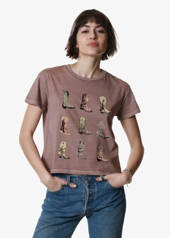 Cowboy Boots Mauve Classic Tee sold by Girl Dangerous