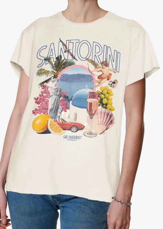 Santorini Collage Natural Vintage Tee sold by Girl Dangerous