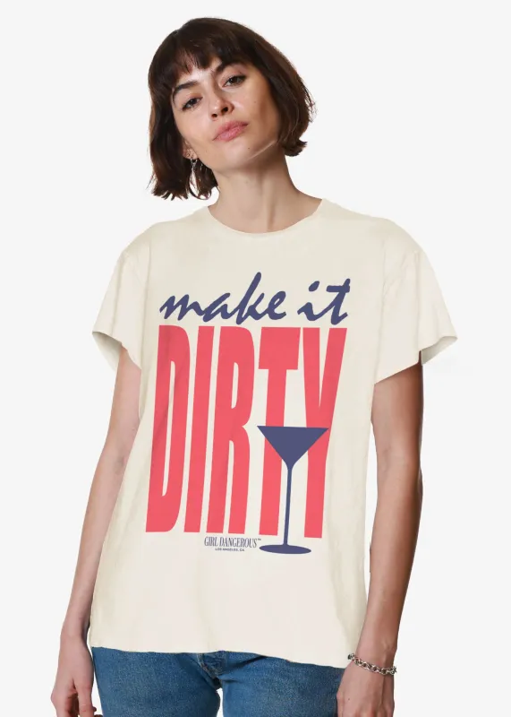 Make It Dirty Natural Vintage Tee sold by Girl Dangerous