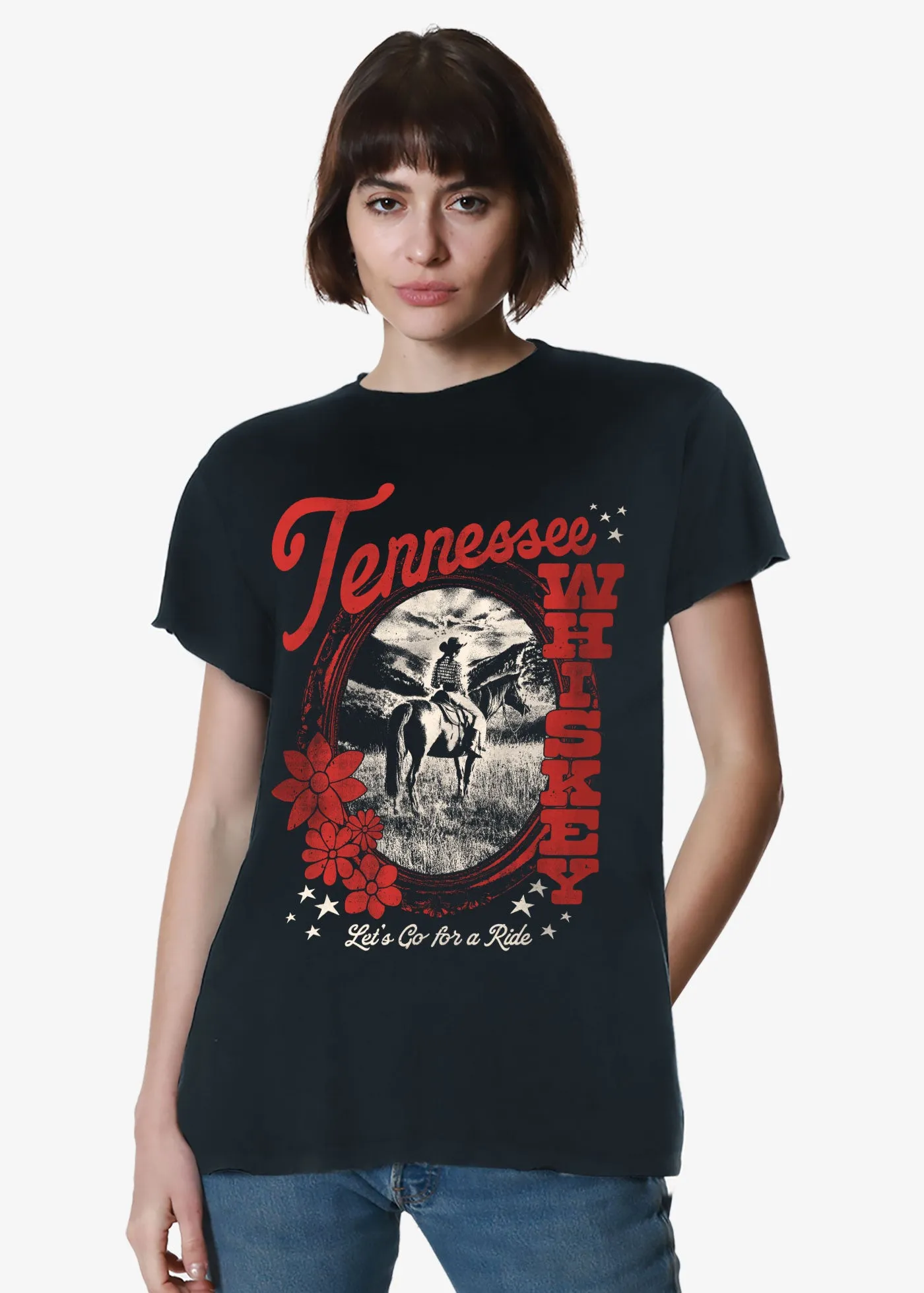 Tennessee Whiskey Faded Black Vintage Tee sold by Girl Dangerous