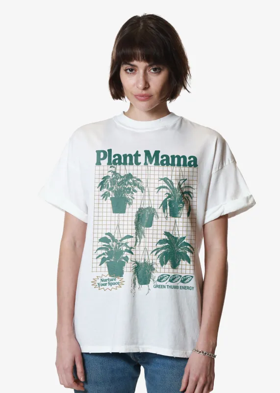 Plant Mama Vintage White Boyfriend Tee sold by Girl Dangerous