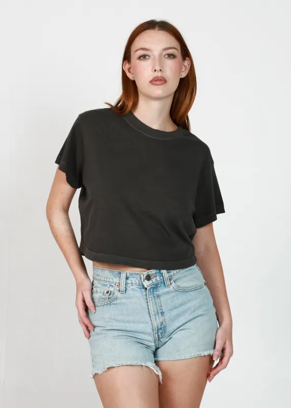 Vintage Black Oversized Crop Tee sold by Girl Dangerous